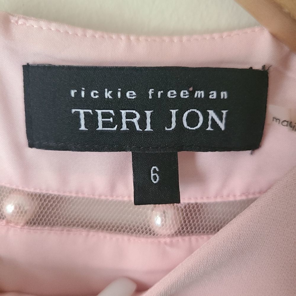 Rickie Freeman Teri John Blush Dress Size 6 - Picture 3 of 4